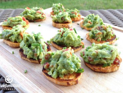 Spicy Guacamole Sweet Potato Bites