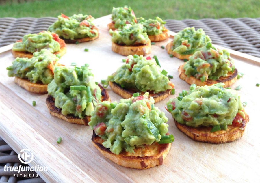 Spicy Guacamole Sweet Potato Bites